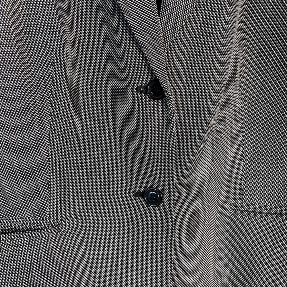 Dressbarn Black Subtle Pattern Wool Blend Lightweight Suit Blazer Jacket Size 16 - Picture 4 of 10